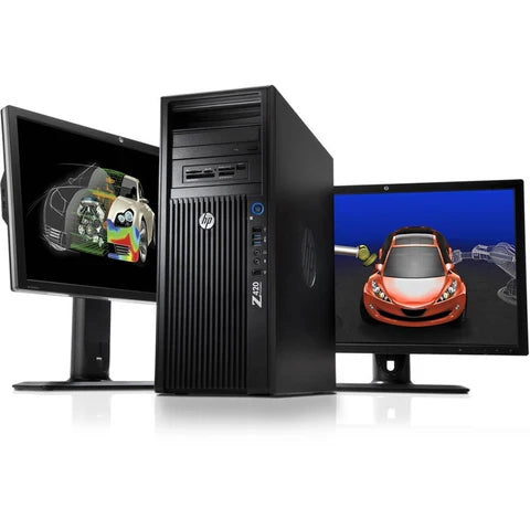 Pro Dual Monitor Desktop Bundle – HP Z420 Xeon 16GB 500GB Win 11 Pro